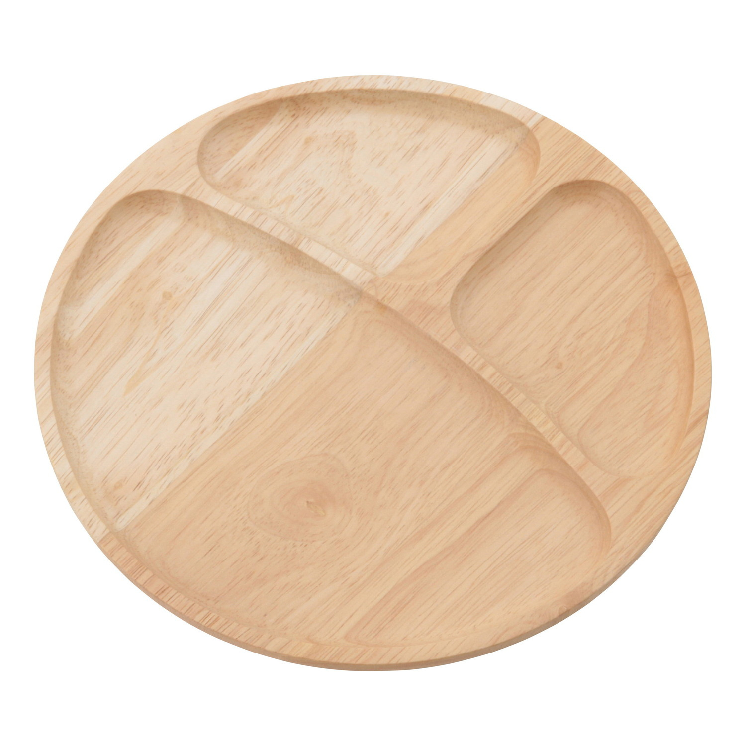 木製ラウンドディッシュ（仕切り付）