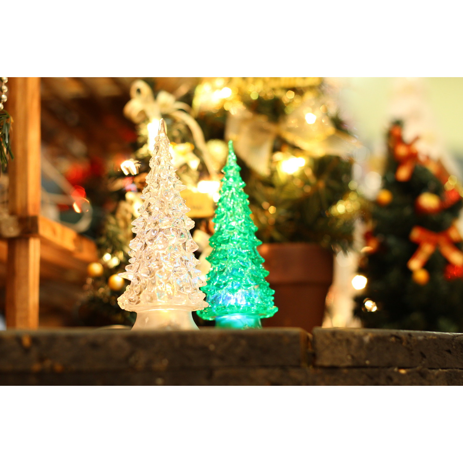 C D セット数 12pcs クリスマスツリー ライト付き １５ｃｍ クリア Ordering Shop オーダリングショップ