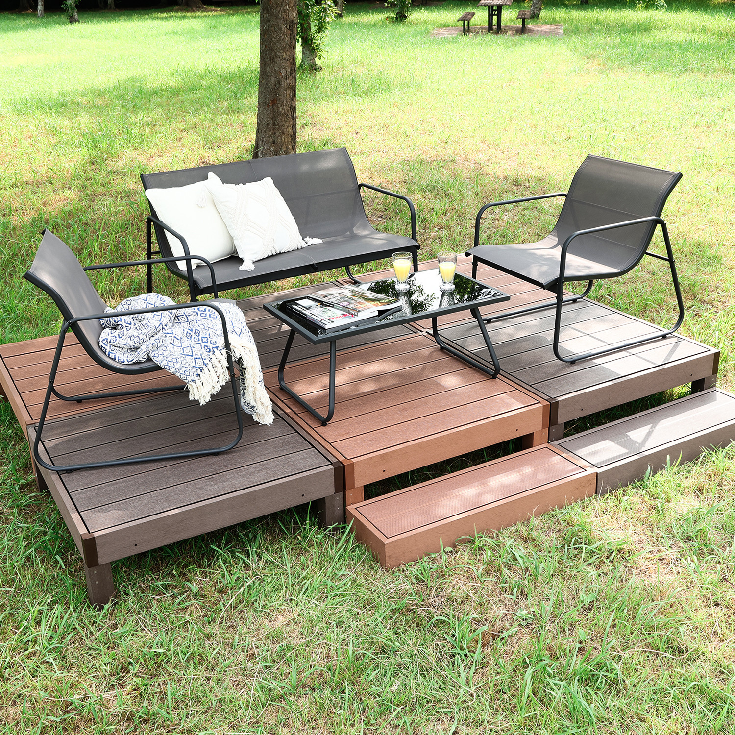 C/D:51048] ガーデンソファ 4点セット Astoria ｜ ORDERING