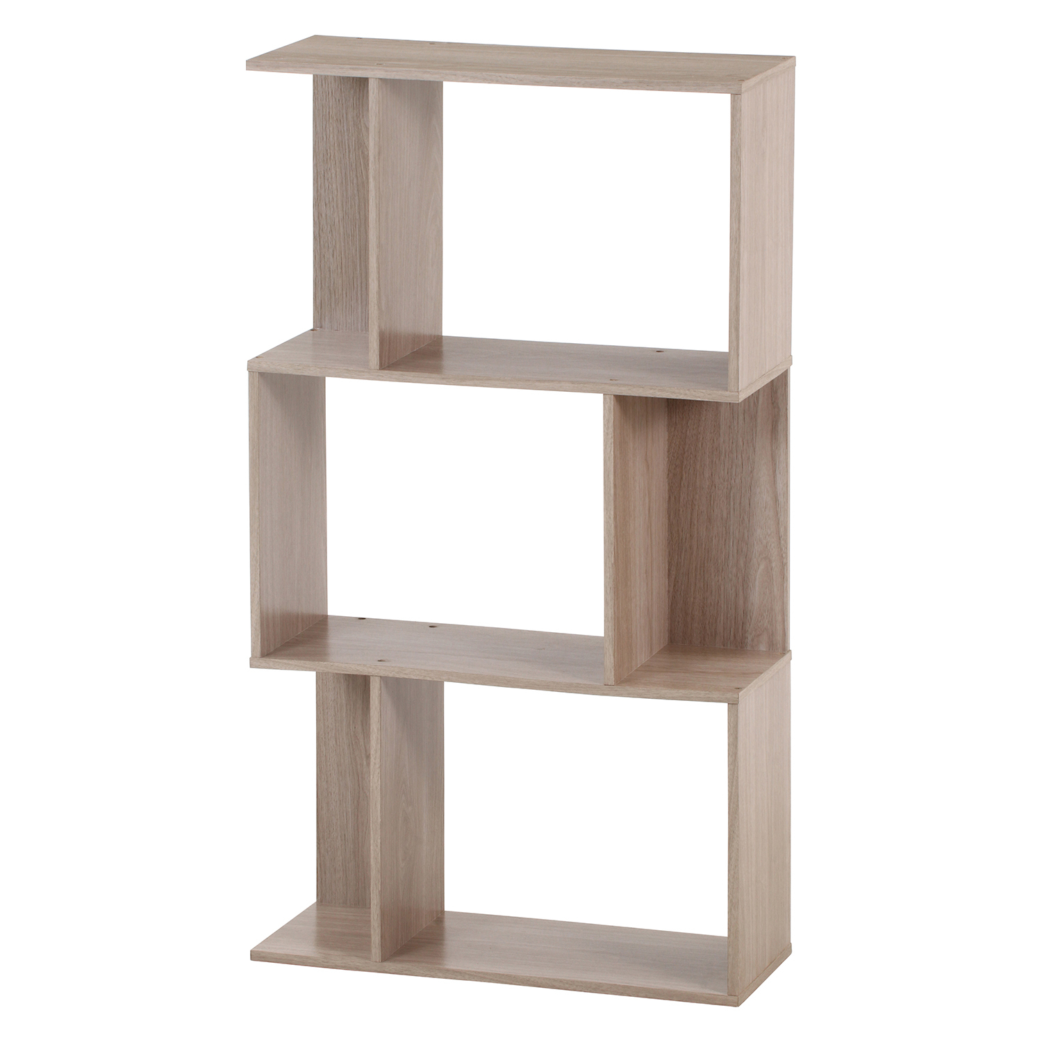 Ｓ型ディスプレイラック　３段　アッシュグレー