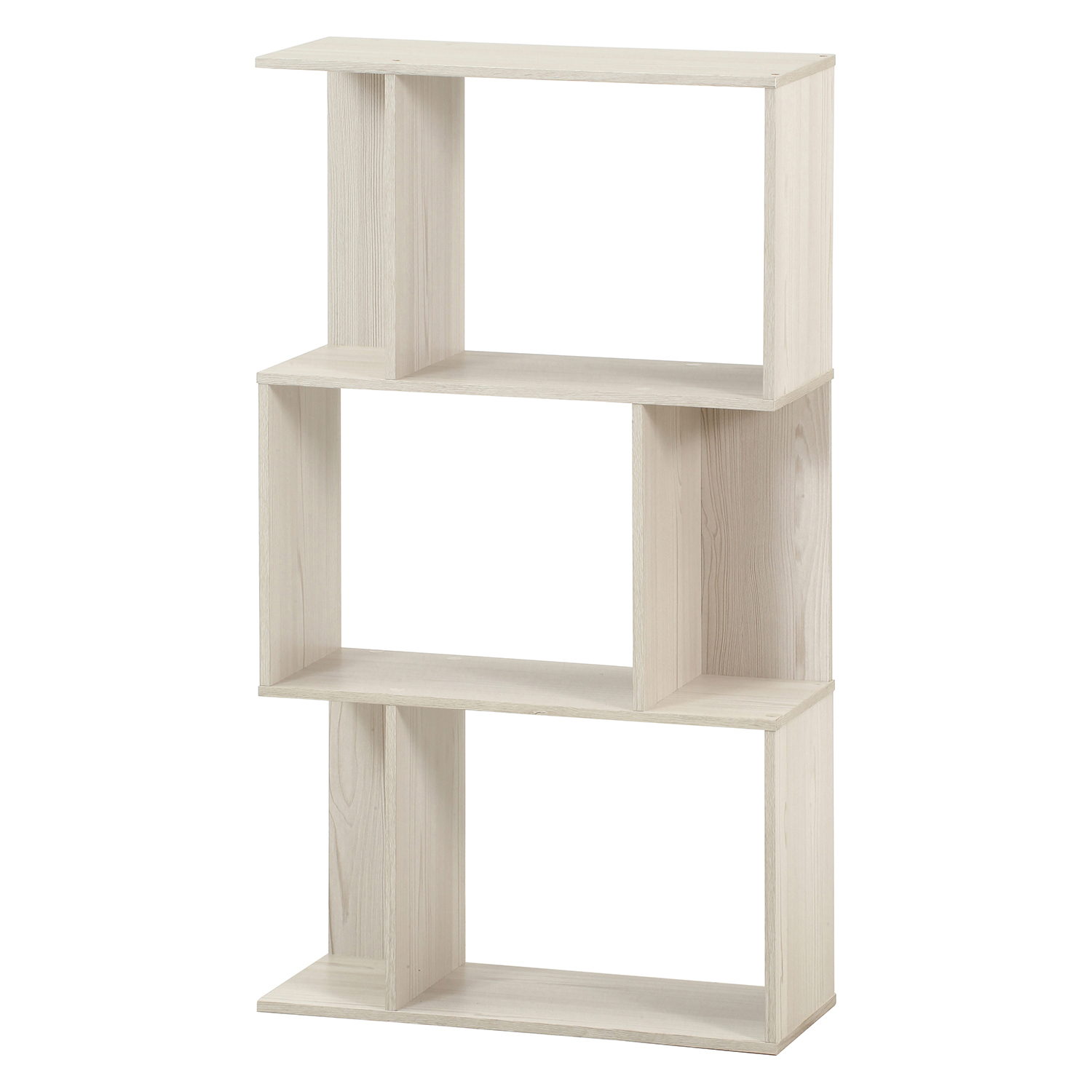 Ｓ型ディスプレイラック　３段　ホワイトウォッシュ