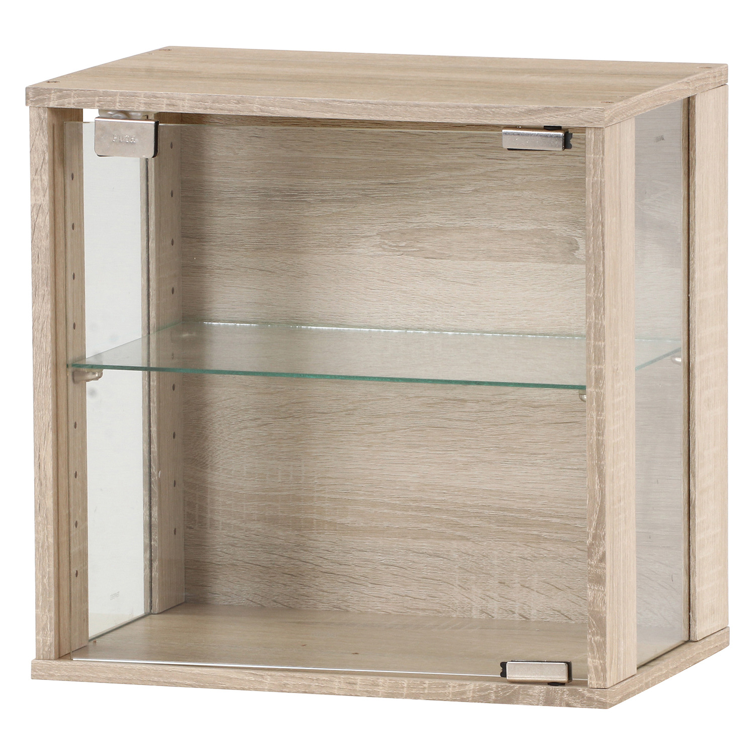 コレクションボックス（前・側板ガラス）　オーク