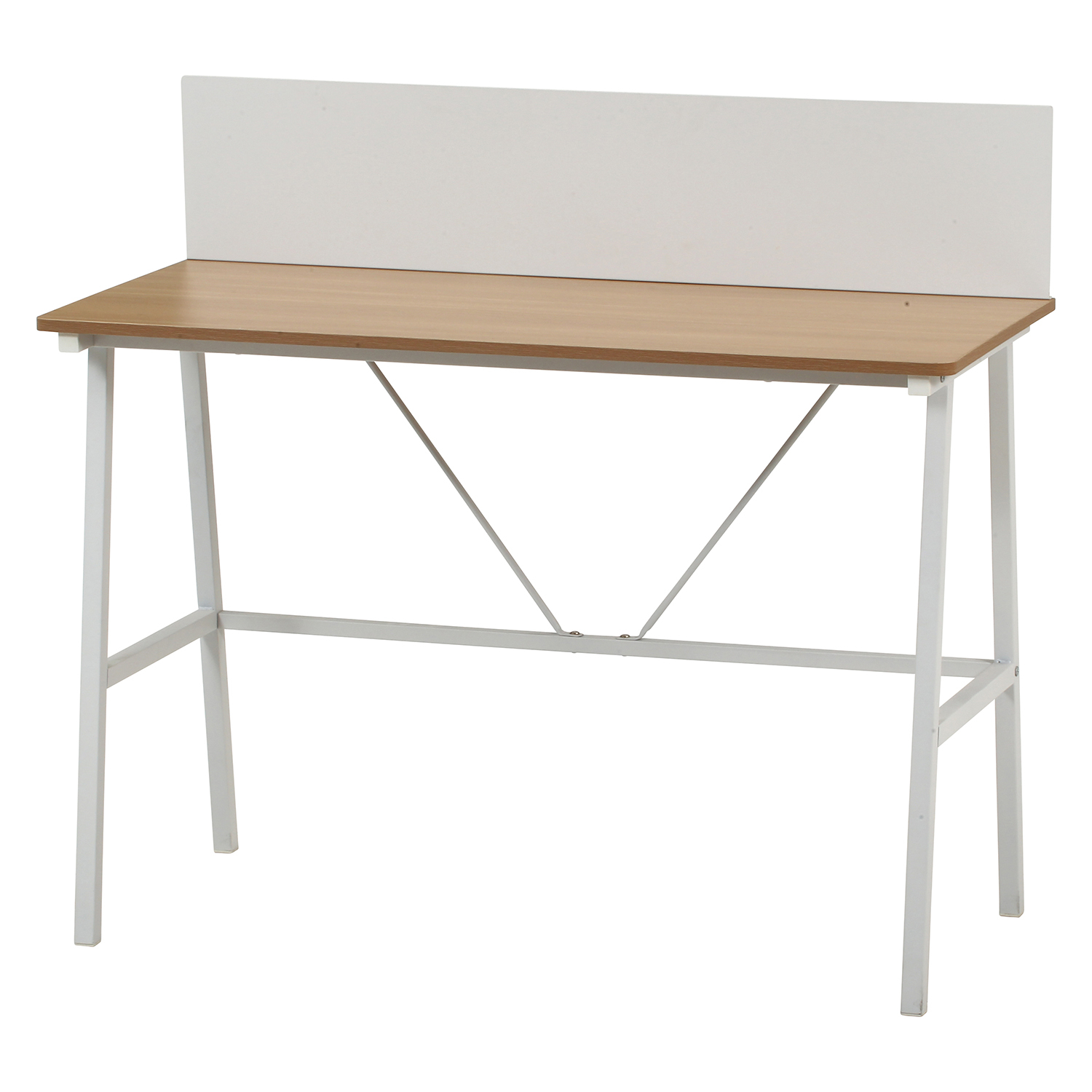 マグネット対応バックパネル付きデスク　フィーノＮＡ／ＷＨ