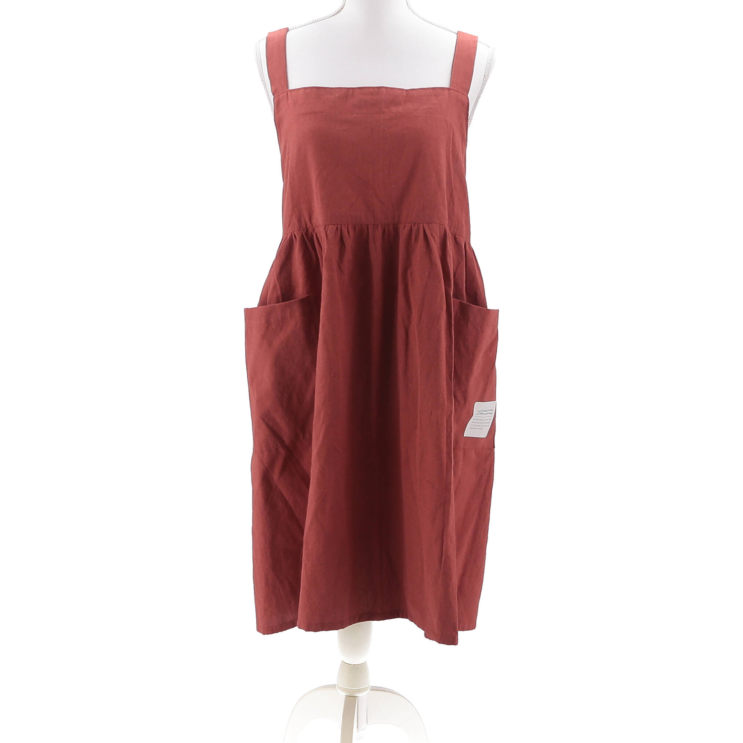 ギャザーエプロン　テラコッタ