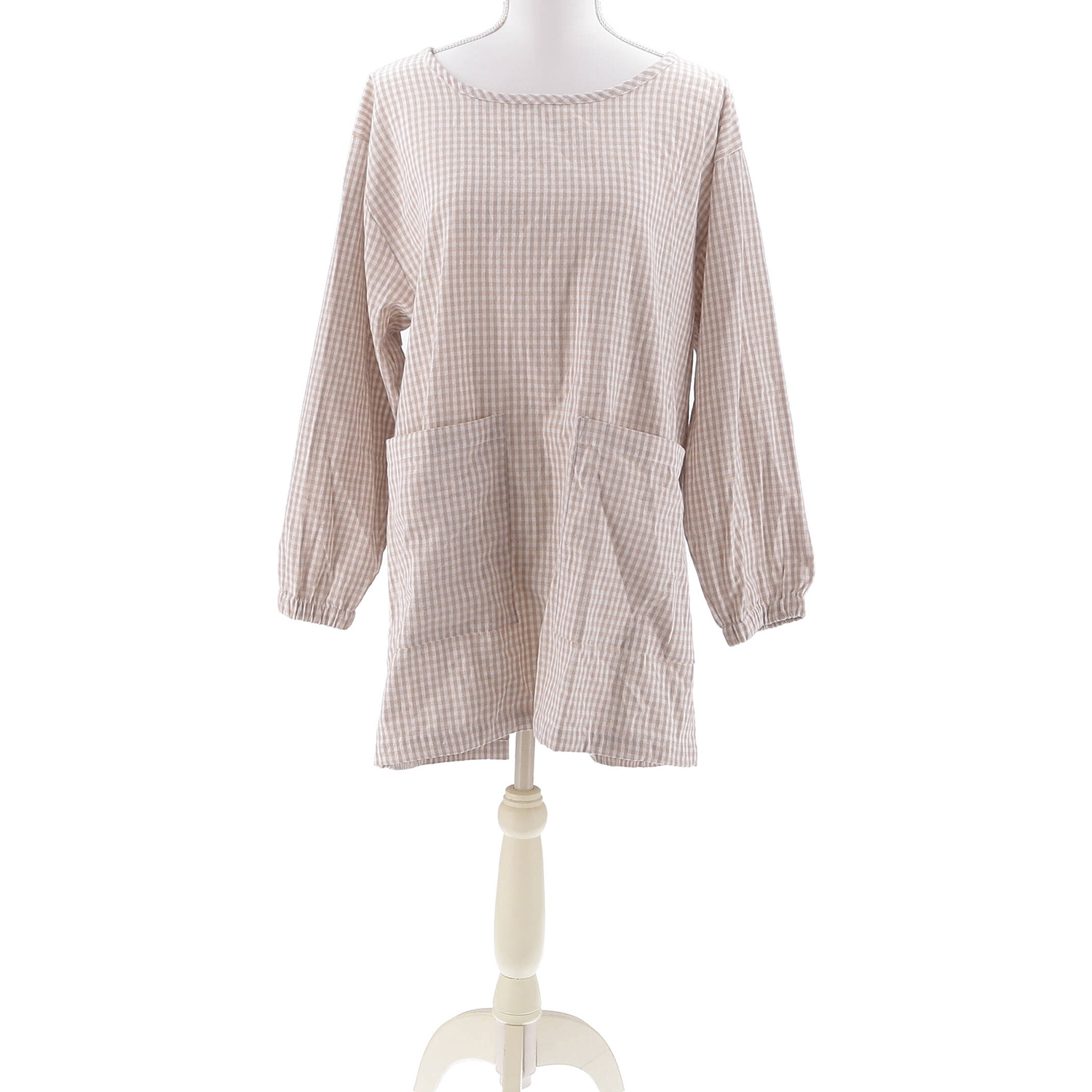 水仕事しやすい割烹着ベージュ