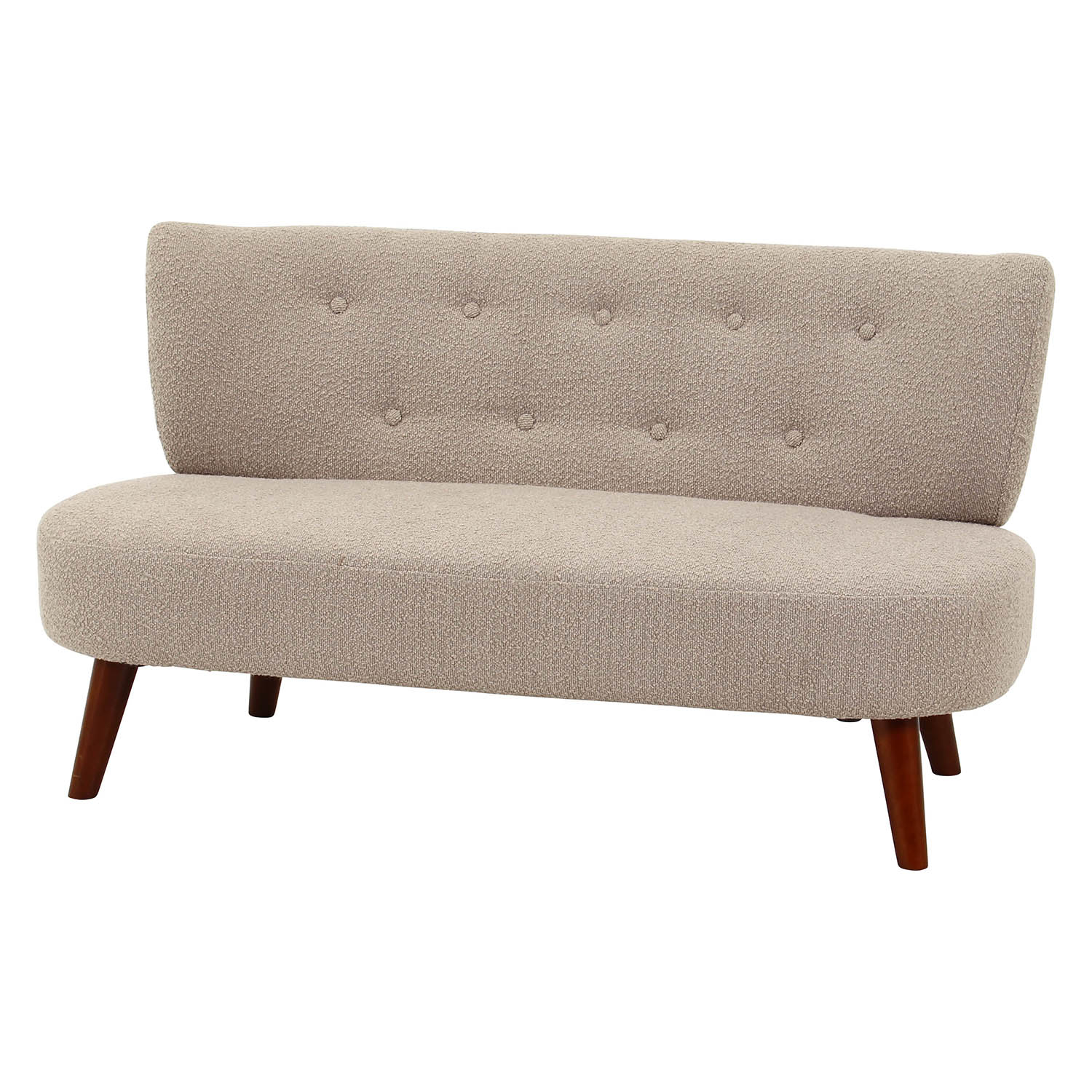 ブークレ生地仕様　ファブリックソファ２Ｐ　ＬＧＹ