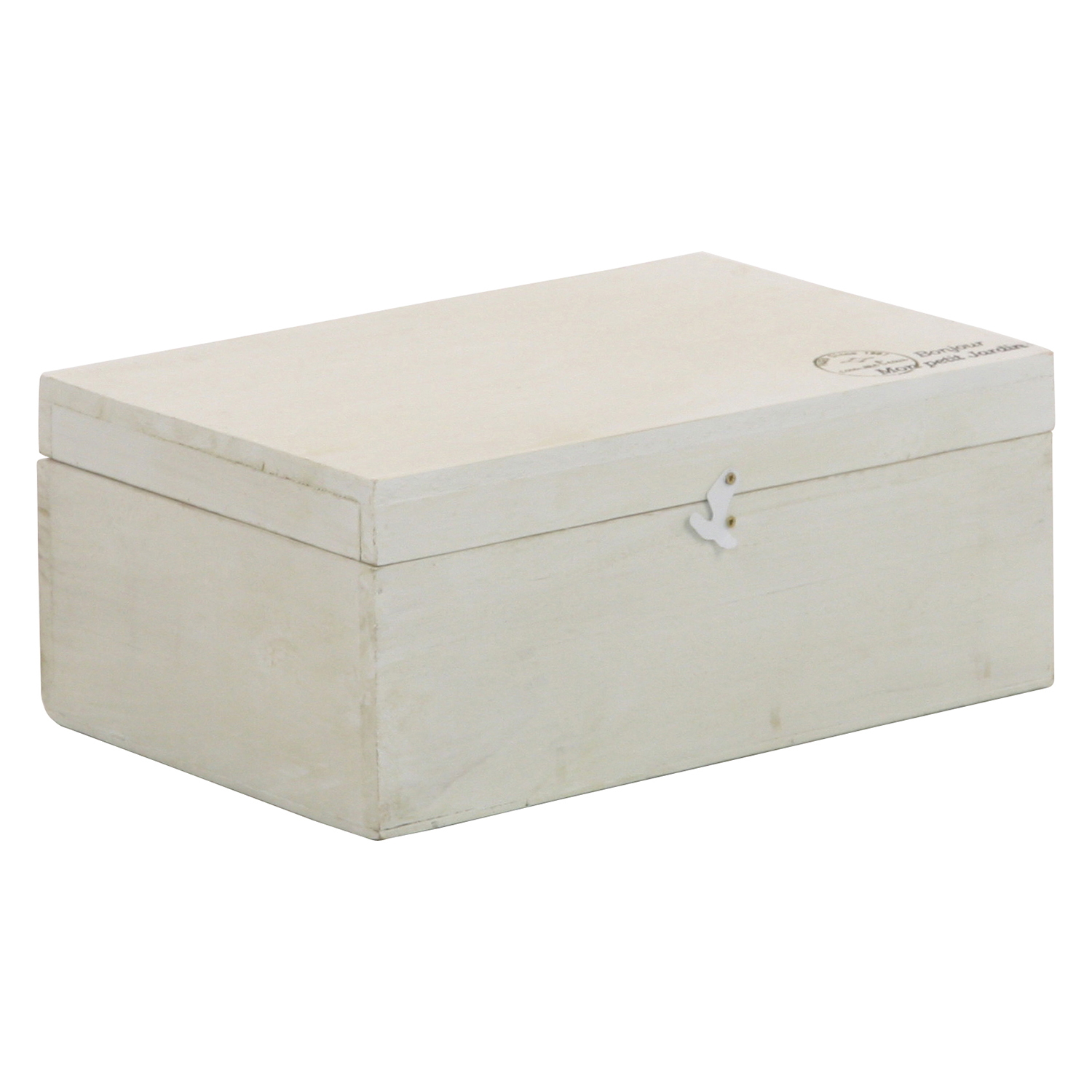 木製ボックス　蓋付ｍｏｋｕ　ホワイト