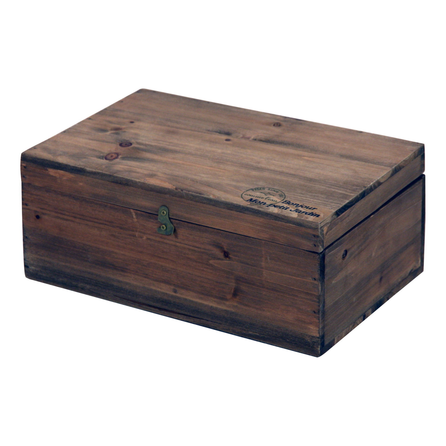 木製ボックス　蓋付ｍｏｋｕ　ブラウン